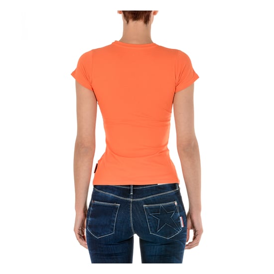 Andrew Charles Womens T-Shirt Short Sleeves Round Neck Orange TARANA