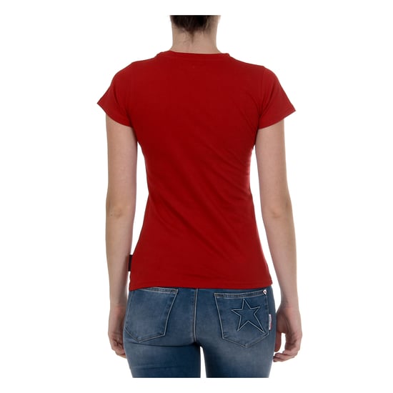 Andrew Charles Womens T-Shirt Short Sleeves Round Neck Red TARANA