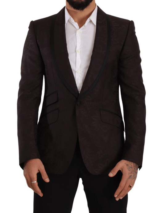 Dolce & Gabbana Herren Lila Jacquard Einreiher SICILIA Blazer - Image 1