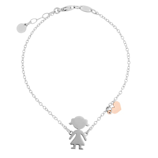 Orphelia 'Lyra' Damen 925 Sterling Silber Set: Kette + Armband + Ohrringe - Silber/Rosé SET-7390 - Image 3