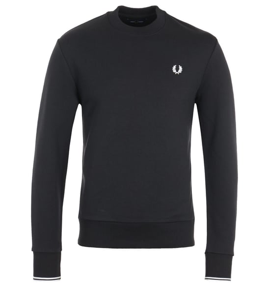 Sweat col rond Fred Perry Pour Homme en Noir - Image 1