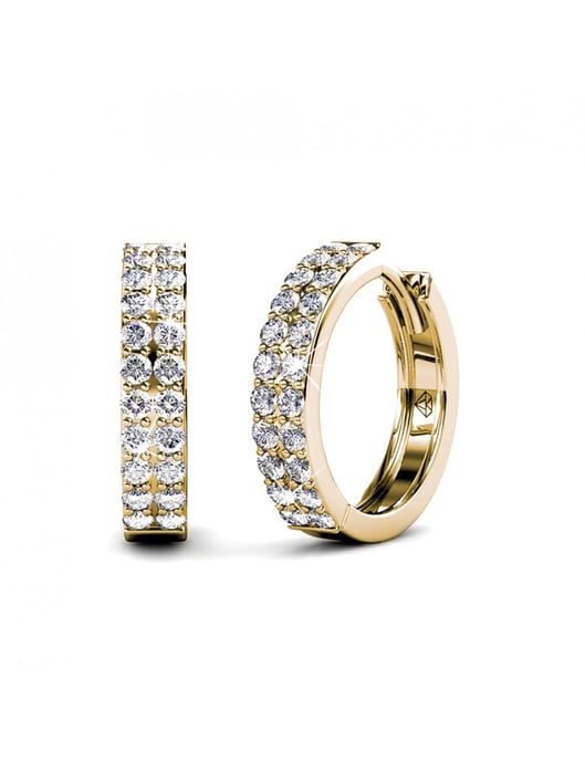 Glamour-Ohrringe - Gold und Kristall - Image 1