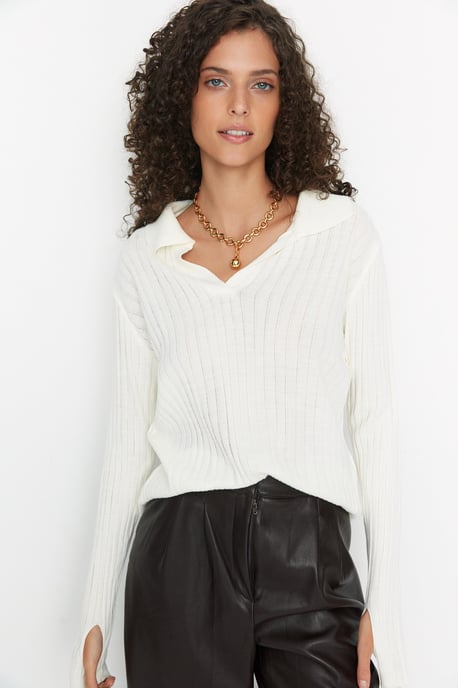 Trendyol Damen Pullover einfarbig - Image 3