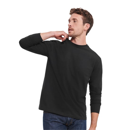 Russell Mens Classic Long-Sleeved T-Shirt (Black)