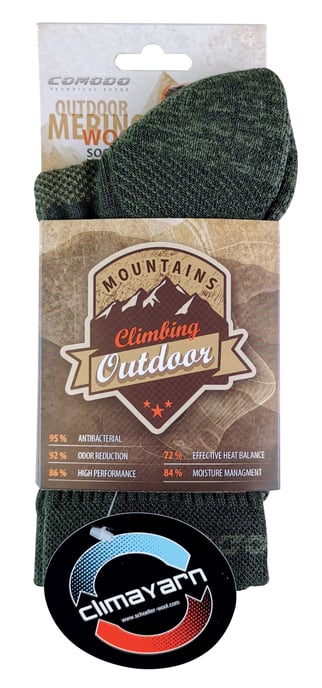 COMODO - Chaussettes Sport Compression Homme Femme | Bas Running - 1 Paire - Vert Kaki - Image 2