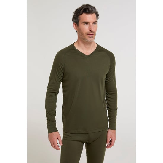 Mountain Warehouse - "Talus" Thermo-Top V-Ausschnitt für Herren (Khakigrün) - Image 1