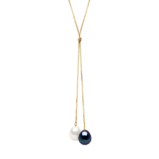 Necklace  You & Me 2 Real Cultured Freshwater Pearls Pear 9-10 mm