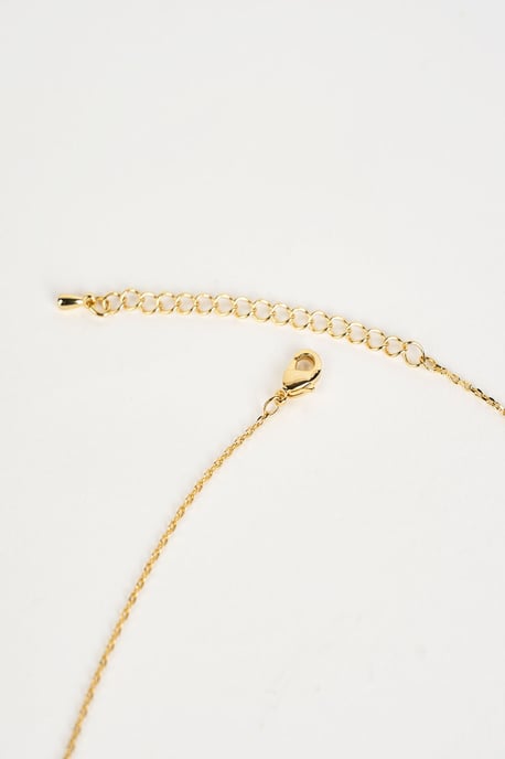 Pearl Bow Tie Necklace in Gold
