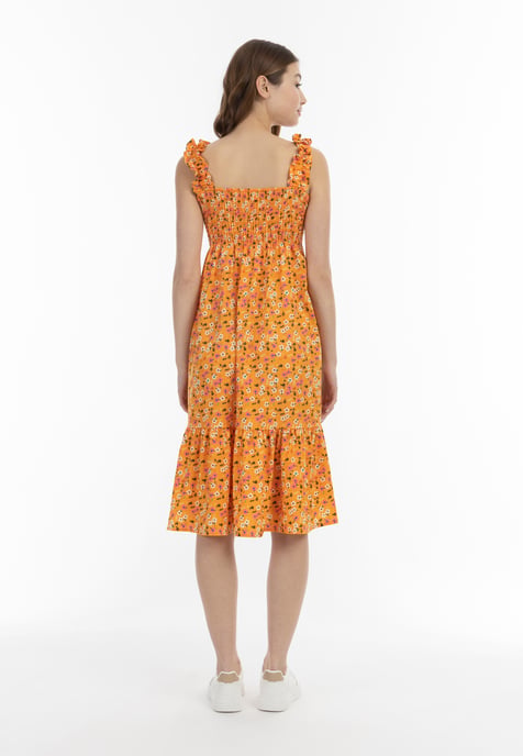 Mymo Midikleid Damen Orange Mehrfarbig - Image 3