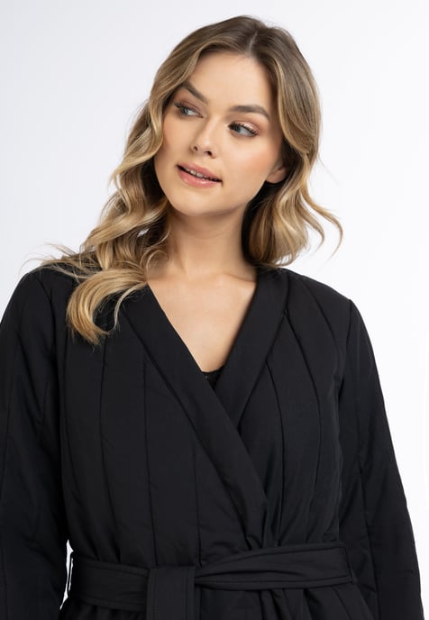 Dreimaster Baumwolljacke mit leichter Wattierung Damen Schwarz - Image 3