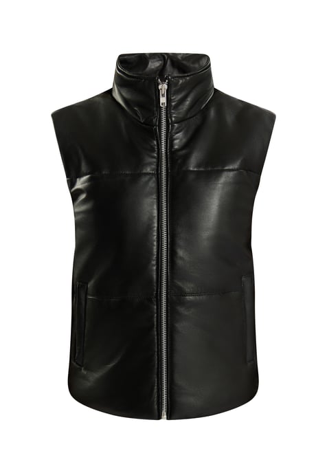 Dreimaster Lederweste Damen Schwarz - Image 1