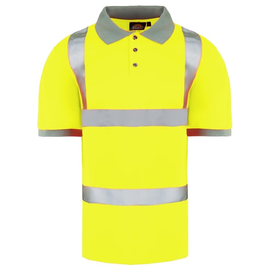 Dickies hohe Sichtbarkeit Herrengelb Sicherheit Polohemd - Image 1
