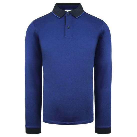 Calvin Klein 3-Tone Mens Blue Polo Shirt - Image 1