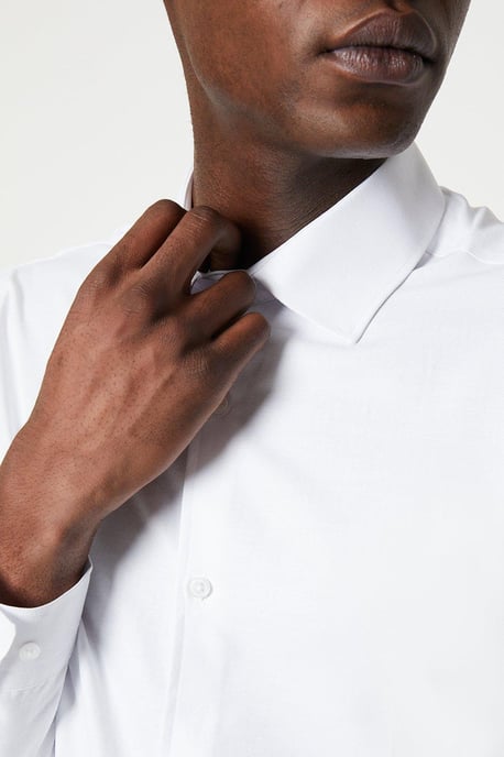 Tailored Fit Herringbone Weave Shirt - Image 2