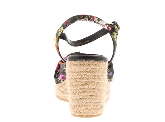 Ted Baker Damen Sandalen Cardima Espadrille Keilabsatz Floral Druck Schwarz - Image 4