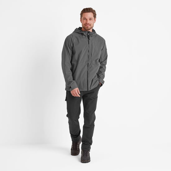 Brigsteer Mens Waterproof Jacket Soot Grey