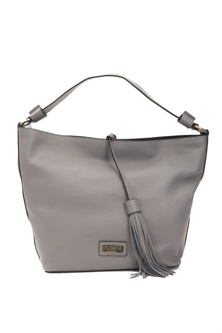 Pompei Donatella Women's Gray Leather Shoulder Bag