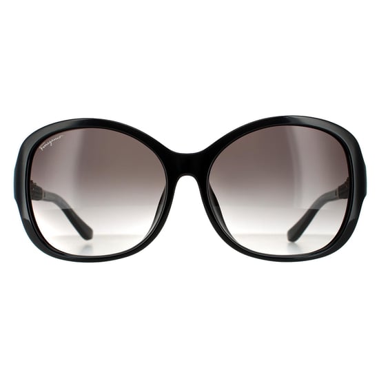 Salvatore Ferragamo Butterfly Damen Schwarz Grau Gradient Sonnenbrille - Image 1