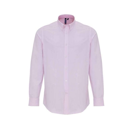 Premier - Hemd für Herren Langärmlig (Weiß/Pink) - Image 1