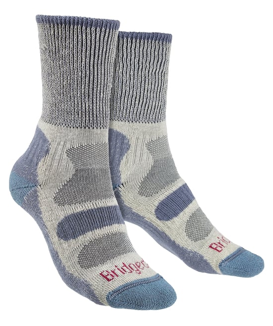 Bridgedale - Womens Wandern leichte Baumwolle Boot Socken - Smoky Blue - Image 1