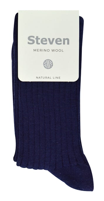 Womens Merino Wool Socks | Steven | Thick Outdoor Boot Socks for Ladies - Navy Blue - Image 2