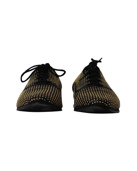 Saint Laurent Genietenakzente Oxfords aus schwarzem Leder - Image 2