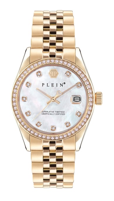 Philipp Plein Date Superlative Gold Damen Armbanduhr PWYAA0323 - Image 1