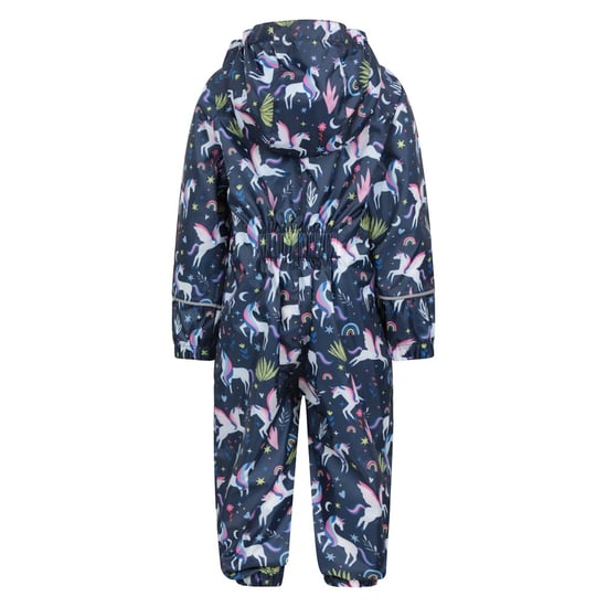 Mountain Warehouse Baby Einhorn Regenanzug (Blau/Rosa/Grün) - Image 2