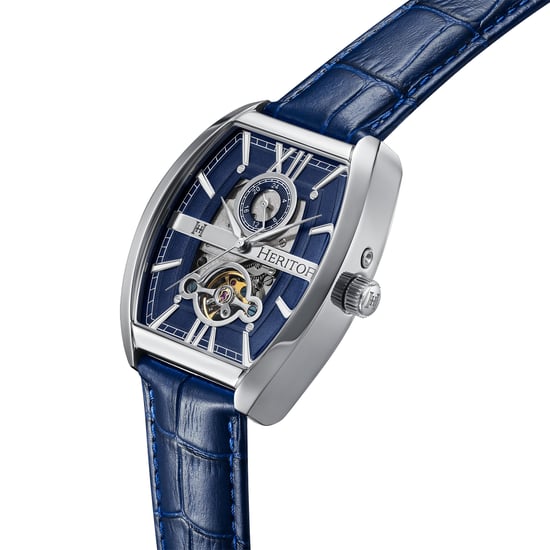 Heritor Automatische Masterson Semi-Skelett Lederarmbanduhr - Image 2