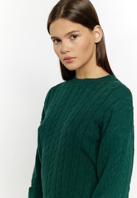 Mymo Strickpullover Damen dunkelgrün - Image 5