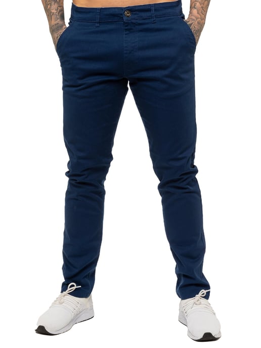 Enzo Herren Slim Fit Stretch Chinos - Image 2