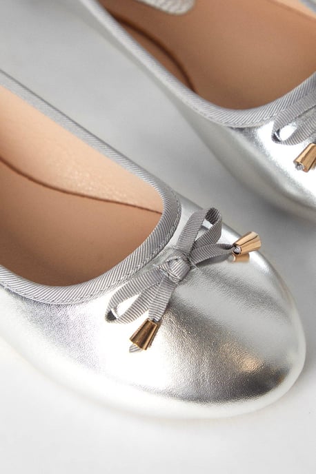 Flower Girl Ariel Bow Detail Ballet Pumps