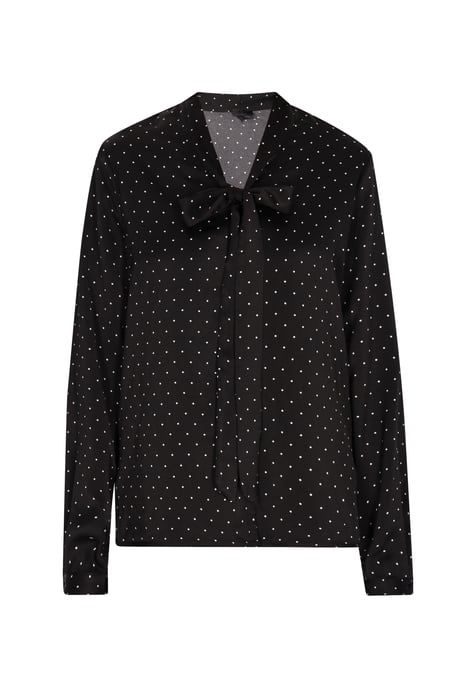 Dreimaster Bluse Damen Schwarz Gepunktet - Image 1