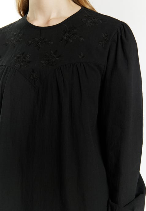 Dreimaster Langarmbluse Damen schwarz - Image 5