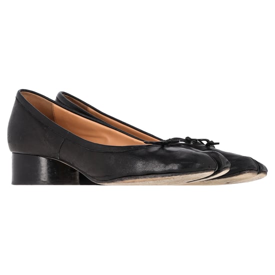 Maison Margiela Tabi 30 Ballerina-Pumps aus schwarzem Leder - Image 4