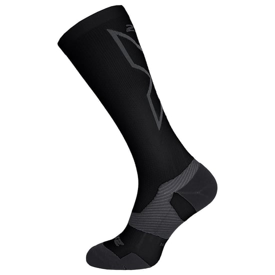 2XU Light Cushion Full Herren Schwarz/Titanium Socken - Image 1