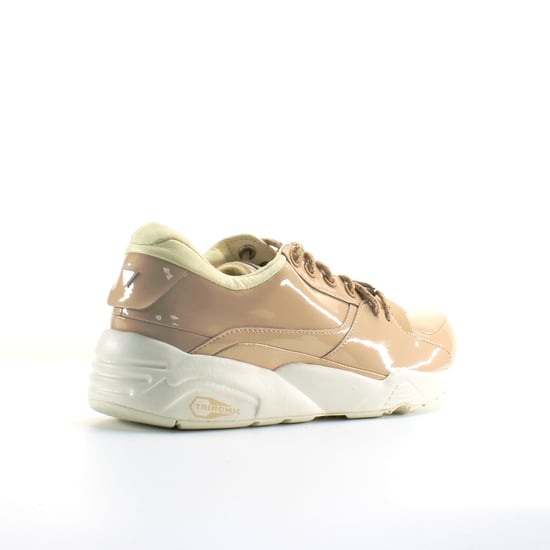 Puma Trinomic R698 Nude Patent Leather Womens Lace Up Trainers 362274 01
