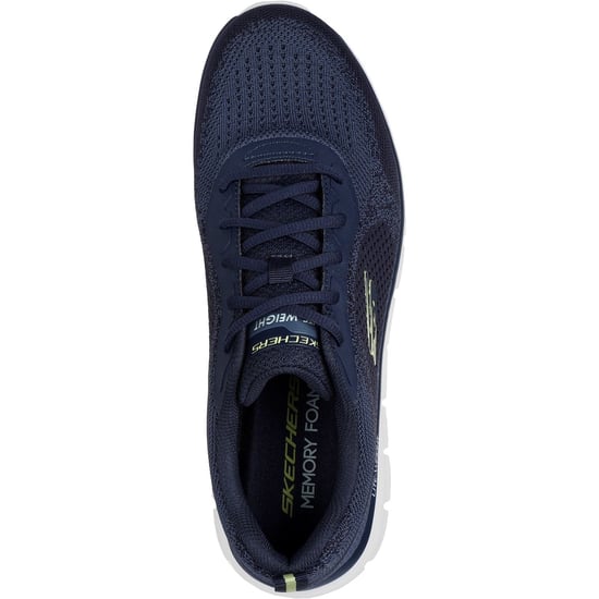Skechers Track Glendor Herren Sneaker aus Polyester in Marineblau/Limettengrün - Image 3