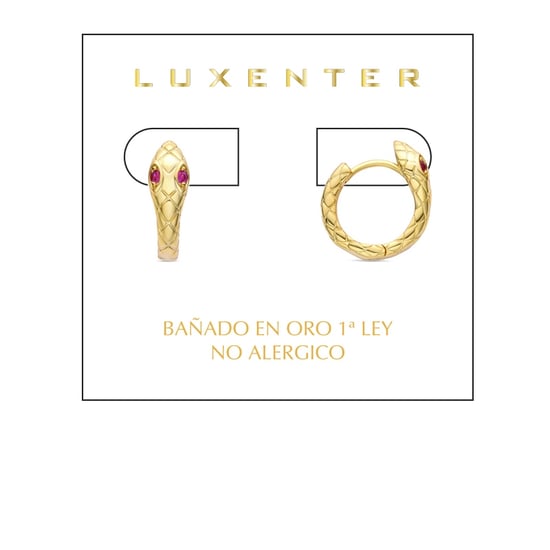 Luxenter Madsi-Ohrring mit Rubin-Zirkonia aus 18 Karat Gelbgold - Image 2