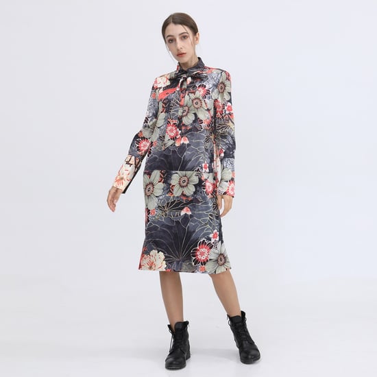 Hemdkleid mit floralem Makrodruck - Image 4