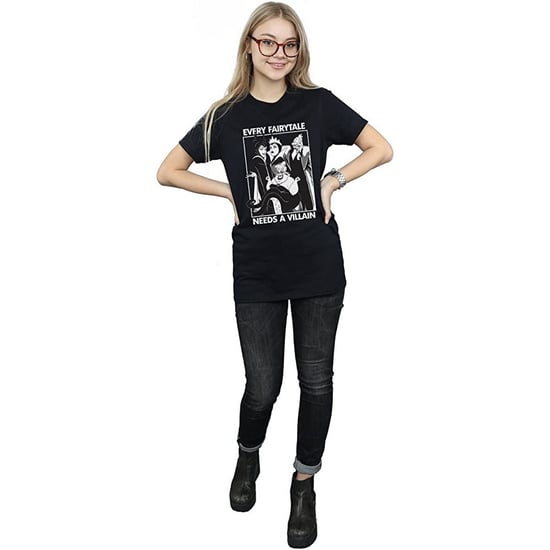 Disney Damen/Damen Jedes Märchen braucht einen Bösewicht Baumwoll-Boyfriend-T-Shirt (Schwarz) - Image 2