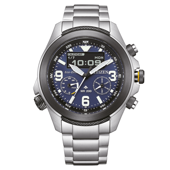 Citizen Promaster Land U822 Silber Herren Armbanduhr JV1006-51L - Image 1