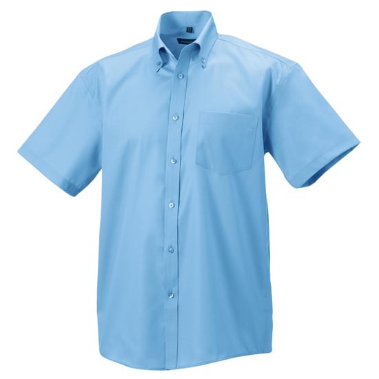 Russell Collection Herren Hemd, Kurzarm, bügelfrei (Hellblau) - Image 1