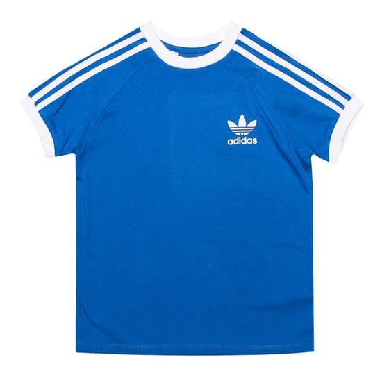 Boy's adidas Originals Junior 3 Stripe T-Shirt in Blue