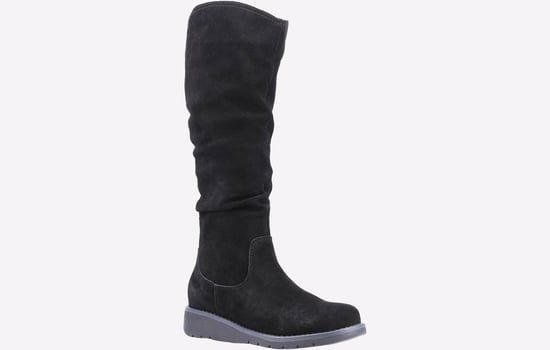 Hush Puppies Lucinda Damenstiefel Aus Schwarzem Wildleder - Image 2