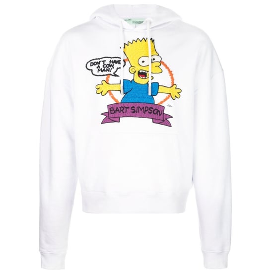 Off-White Bart Logo ubergrosser weisser Kapuzenpullover - Image 1
