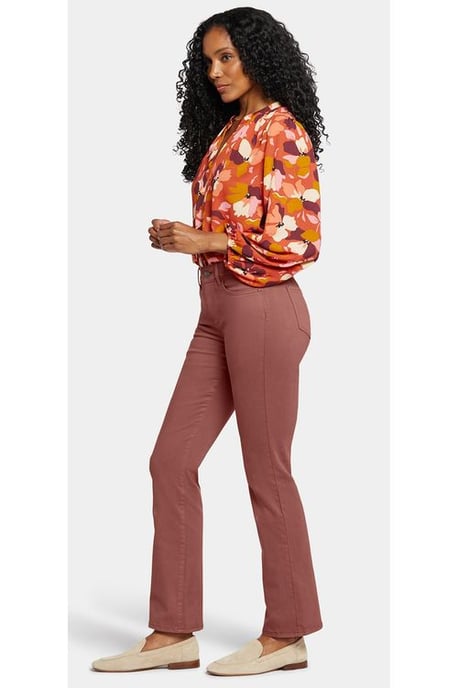 Marilyn Straight Jeans Burnt Orange Coloured Denim