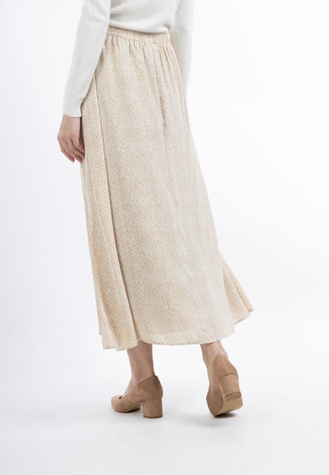 Dreimaster Maxirock Damen Hellbeige Weiss - Image 4
