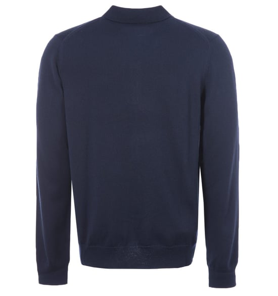 Polo Manches Longues Classic Fred Perry Pour Homme en Bleu Marine - Image 2