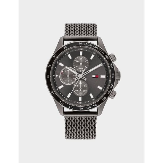 Montre Miles Chronograph Bracelet maille Tommy Hilfiger Pour Accessoires en Noir - Image 1